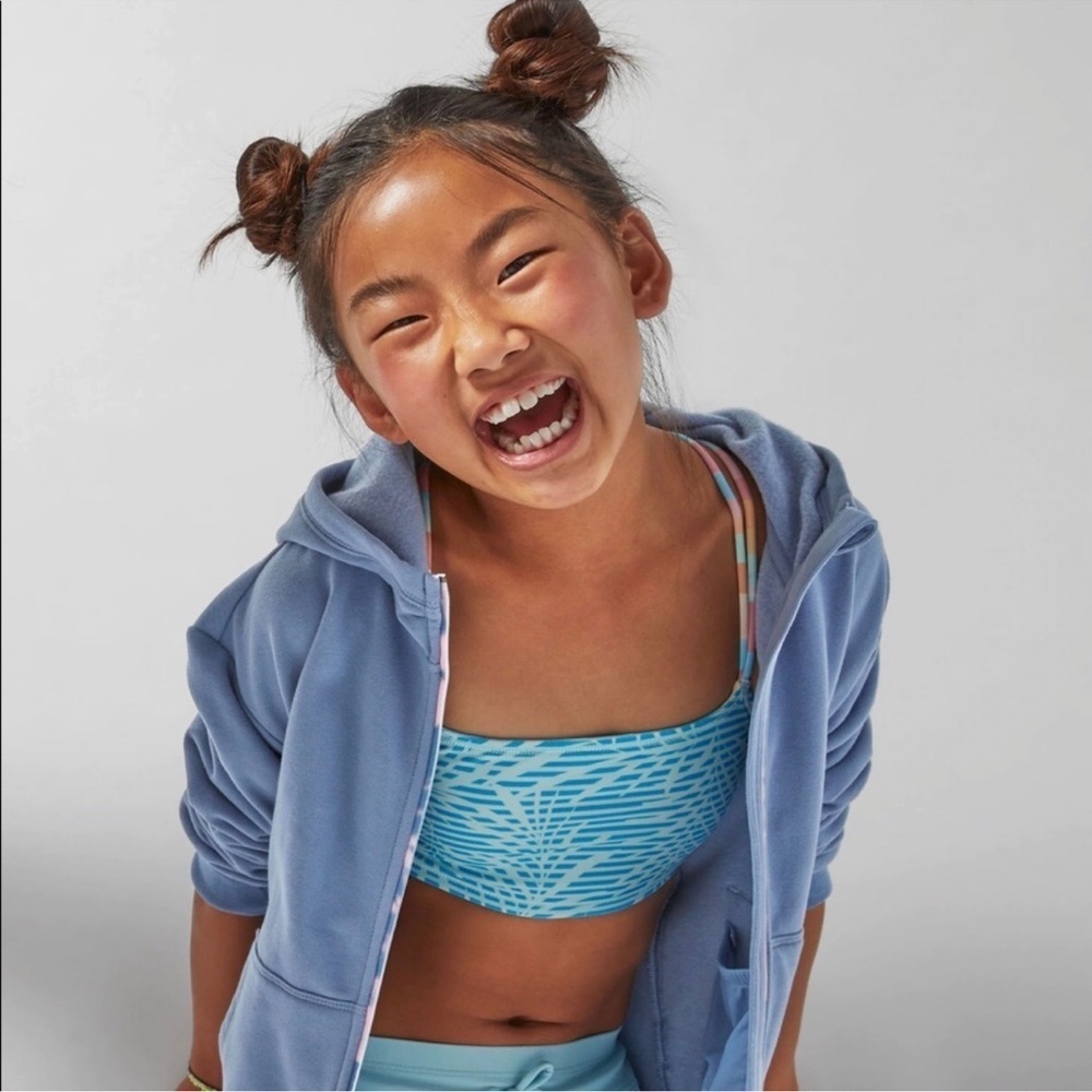 Athleta Girl Reversible Sunset Oasis Bikini and Top Size XL /14